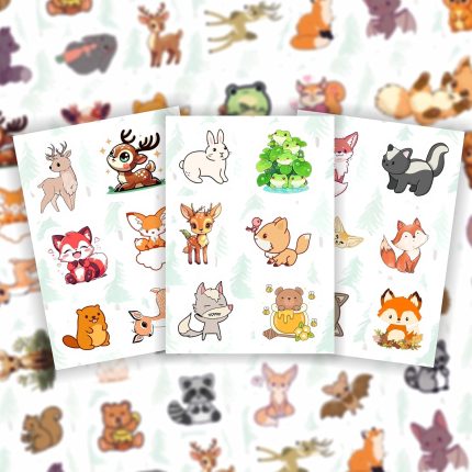 ​​Cute Realistic Animal Stickers - Waterproof Vinyl Zoo Decals​​